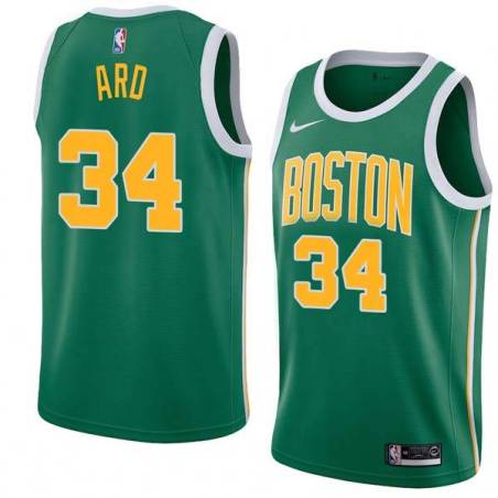 Green_Gold Jim Ard Twill Basketball Jersey -Celtics #34 Ard Twill Jerseys, FREE SHIPPING