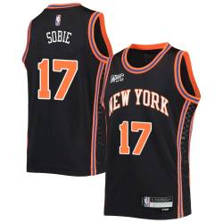 2021-22City Ron Sobie Twill Basketball Jersey -Knicks #17 Sobie Twill Jerseys, FREE SHIPPING