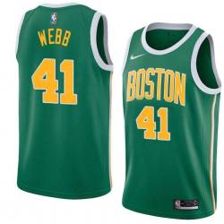 Green_Gold Marcus Webb Twill Basketball Jersey -Celtics #41 Webb Twill Jerseys, FREE SHIPPING