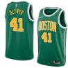 Green_Gold Kelly Olynyk Twill Basketball Jersey -Celtics #41 Olynyk Twill Jerseys, FREE SHIPPING