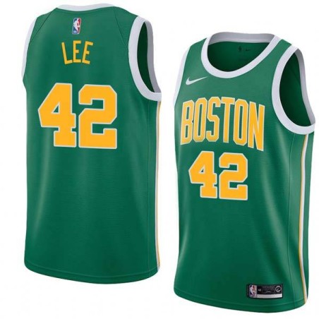 Green_Gold David Lee Twill Basketball Jersey -Celtics #42 Lee Twill Jerseys, FREE SHIPPING