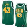 Green_Gold Chris Carr Twill Basketball Jersey -Celtics #43 Carr Twill Jerseys, FREE SHIPPING