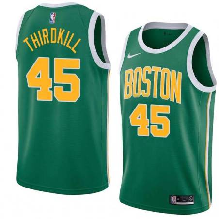 Green_Gold David Thirdkill Twill Basketball Jersey -Celtics #45 Thirdkill Twill Jerseys, FREE SHIPPING