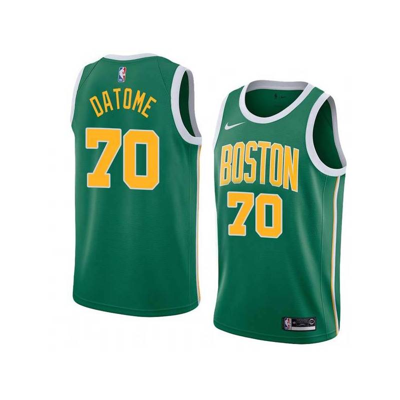 Green_Gold Luigi Gigi Datome Twill Basketball Jersey -Celtics #70 Datome Twill Jerseys, FREE SHIPPING