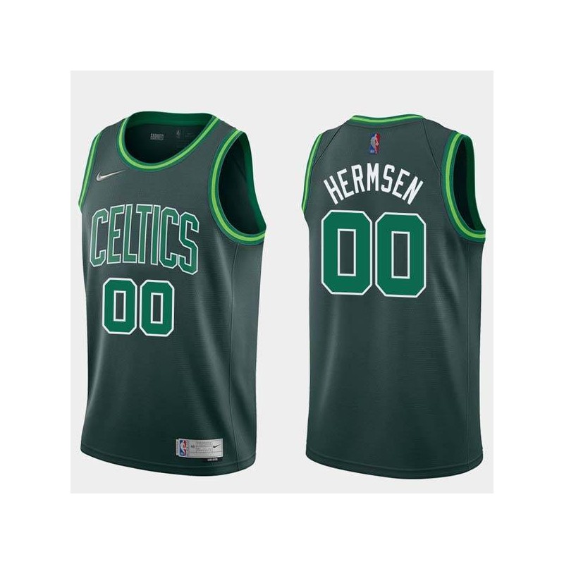 2020-21Earned Kleggie Hermsen Celtics #00 Twill Basketball Jersey FREE SHIPPING