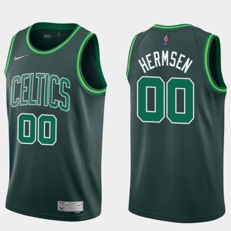 2020-21Earned Kleggie Hermsen Celtics #00 Twill Basketball Jersey FREE SHIPPING