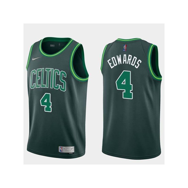 2020-21Earned Carsen Edwards Celtics #4 Twill Basketball Jersey FREE SHIPPING