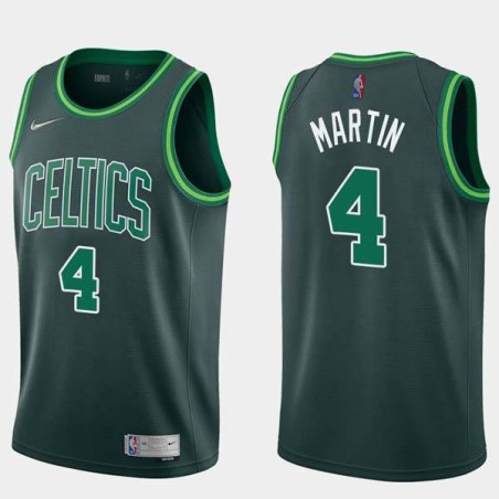 2020-21Earned Kelan Martin Celtics #4 Twill Basketball Jersey FREE SHIPPING