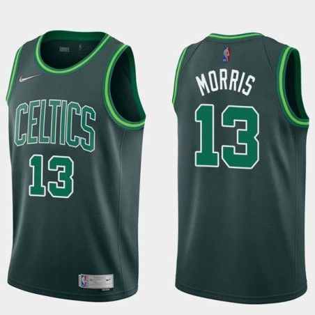 2020-21Earned Marcus Morris Celtics #13 Twill Basketball Jersey FREE SHIPPING