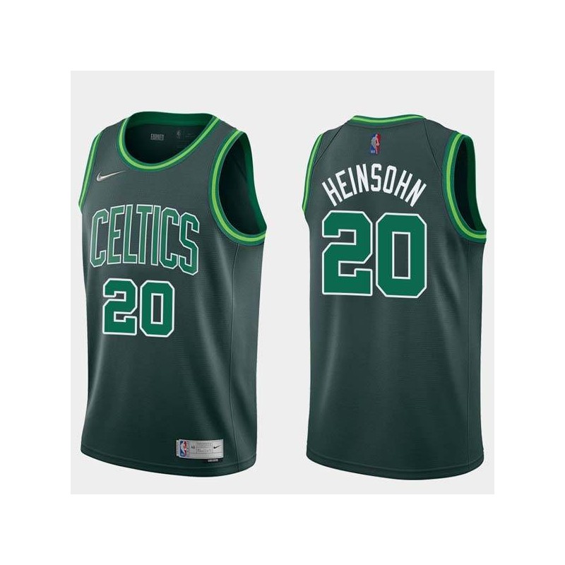 2020-21Earned Tom Heinsohn Celtics #20 Twill Basketball Jersey FREE SHIPPING