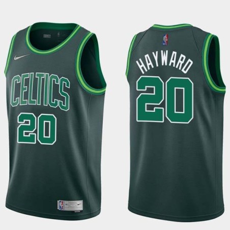 2020-21Earned Gordon Hayward Celtics #20 Twill Basketball Jersey FREE SHIPPING