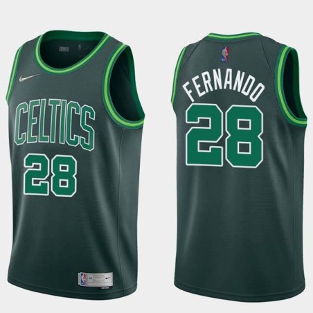 2020-21Earned Bruno Fernando Celtics #28 Twill Basketball Jersey FREE SHIPPING