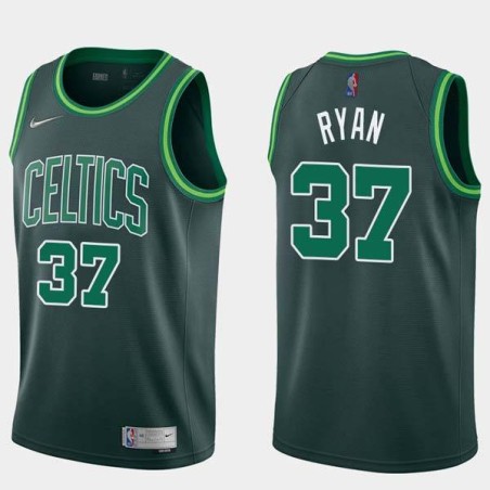 2020-21Earned Matt Ryan Celtics #37 Twill Basketball Jersey FREE SHIPPING