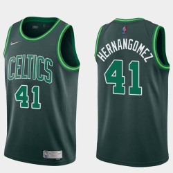 2020-21Earned Juancho Hernangomez Celtics #41 Twill Basketball Jersey FREE SHIPPING