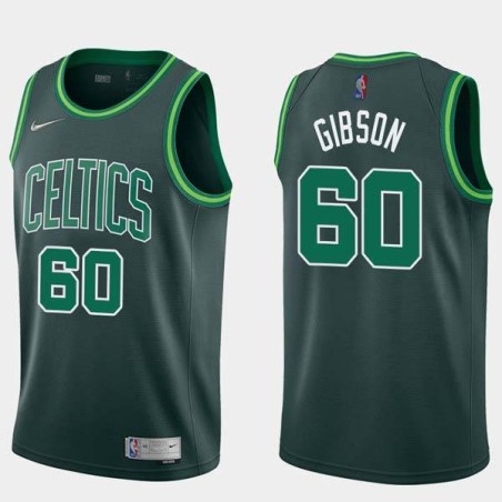 2020-21Earned Jonathan Gibson Celtics #60 Twill Basketball Jersey FREE SHIPPING