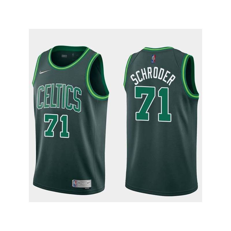 2020-21Earned Dennis Schroder Celtics #71 Twill Basketball Jersey FREE SHIPPING