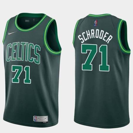 2020-21Earned Dennis Schroder Celtics #71 Twill Basketball Jersey FREE SHIPPING