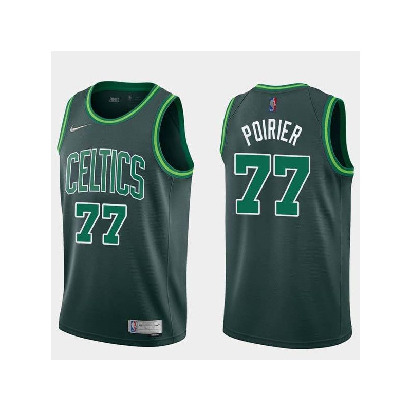 2020-21Earned Vincent Poirier Celtics #77 Twill Basketball Jersey FREE SHIPPING