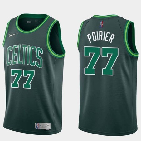 2020-21Earned Vincent Poirier Celtics #77 Twill Basketball Jersey FREE SHIPPING