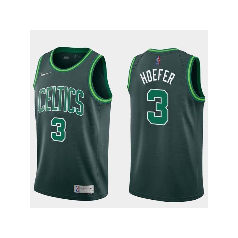 2020-21Earned Charlie Hoefer Twill Basketball Jersey -Celtics #3 Hoefer Twill Jerseys, FREE SHIPPING