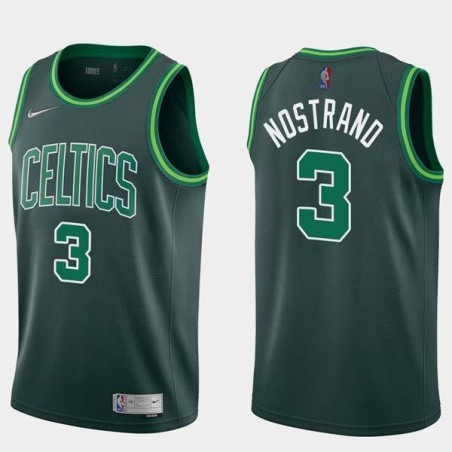 2020-21Earned George Nostrand Twill Basketball Jersey -Celtics #3 Nostrand Twill Jerseys, FREE SHIPPING