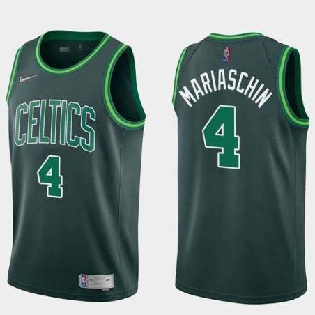 2020-21Earned Saul Mariaschin Twill Basketball Jersey -Celtics #4 Mariaschin Twill Jerseys, FREE SHIPPING