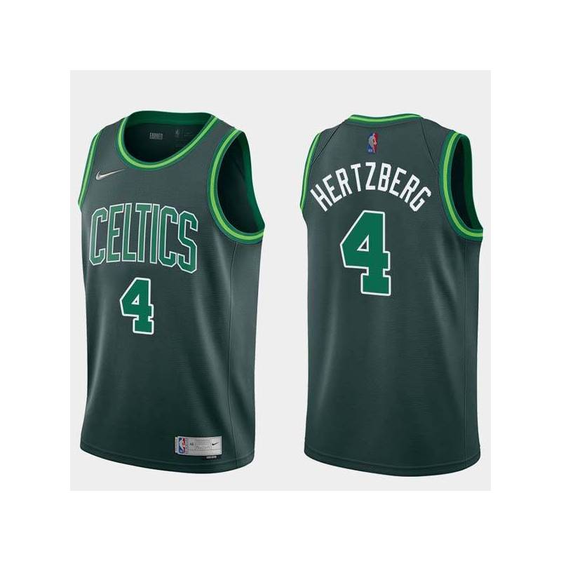 2020-21Earned Sonny Hertzberg Twill Basketball Jersey -Celtics #4 Hertzberg Twill Jerseys, FREE SHIPPING