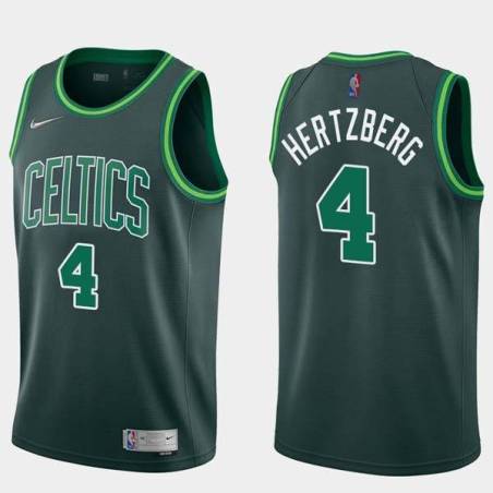 2020-21Earned Sonny Hertzberg Twill Basketball Jersey -Celtics #4 Hertzberg Twill Jerseys, FREE SHIPPING