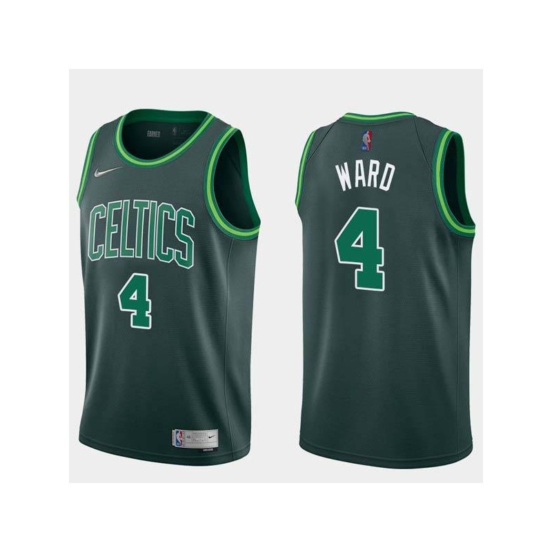 2020-21Earned Gerry Ward Twill Basketball Jersey -Celtics #4 Ward Twill Jerseys, FREE SHIPPING