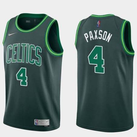 2020-21Earned Jim Paxson Twill Basketball Jersey -Celtics #4 Paxson Twill Jerseys, FREE SHIPPING