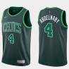 2020-21Earned Alaa Abdelnaby Twill Basketball Jersey -Celtics #4 Abdelnaby Twill Jerseys, FREE SHIPPING