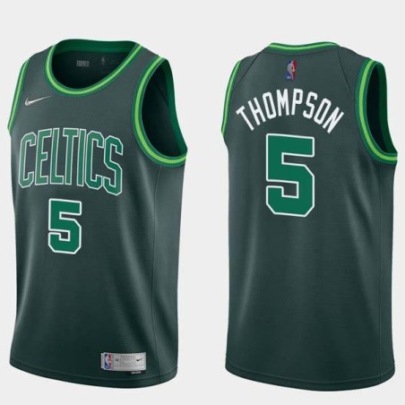 2020-21Earned John Thompson Twill Basketball Jersey -Celtics #5 Thompson Twill Jerseys, FREE SHIPPING