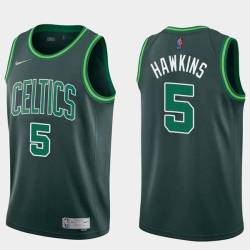 2020-21Earned Michael Hawkins Twill Basketball Jersey -Celtics #5 Hawkins Twill Jerseys, FREE SHIPPING