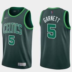 2020-21Earned Kevin Garnett Twill Basketball Jersey -Celtics #5 Garnett Twill Jerseys, FREE SHIPPING