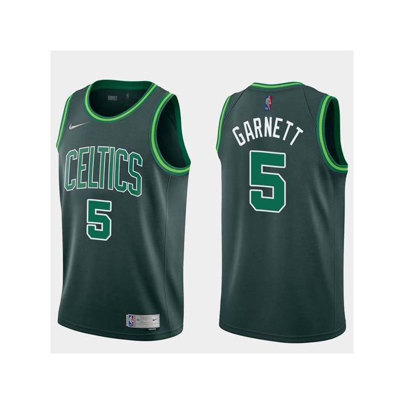 2020-21Earned Kevin Garnett Twill Basketball Jersey -Celtics #5 Garnett Twill Jerseys, FREE SHIPPING