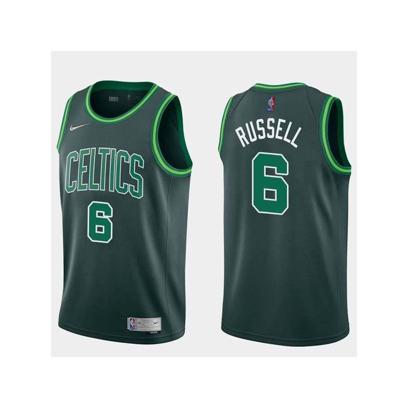 2020-21Earned Bill Russell Twill Basketball Jersey -Celtics #6 Russell Twill Jerseys, FREE SHIPPING