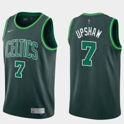 2020-21Earned Kelvin Upshaw Twill Basketball Jersey -Celtics #7 Upshaw Twill Jerseys, FREE SHIPPING