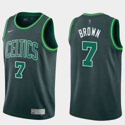 2020-21Earned Dee Brown Twill Basketball Jersey -Celtics #7 Brown Twill Jerseys, FREE SHIPPING