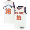 White Ernie Vandeweghe Twill Basketball Jersey -Knicks #18 Vandeweghe Twill Jerseys, FREE SHIPPING