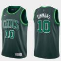 Connie Simmons Twill Basketball Jersey -Celtics #10 Simmons Twill Jerseys, FREE SHIPPING