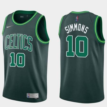 2020-21Earned Connie Simmons Twill Basketball Jersey -Celtics #10 Simmons Twill Jerseys, FREE SHIPPING