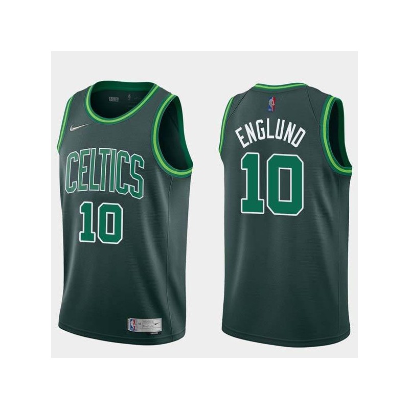 2020-21Earned Gene Englund Twill Basketball Jersey -Celtics #10 Englund Twill Jerseys, FREE SHIPPING