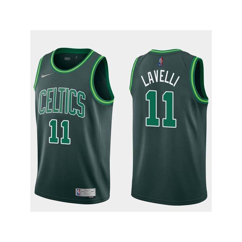 2020-21Earned Tony Lavelli Twill Basketball Jersey -Celtics #11 Lavelli Twill Jerseys, FREE SHIPPING