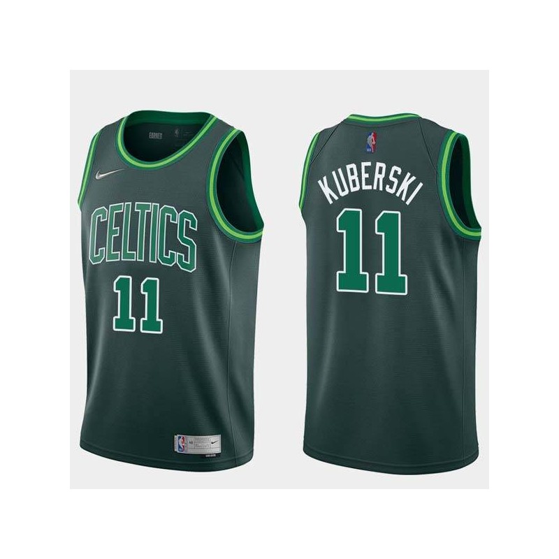 2020-21Earned Steve Kuberski Twill Basketball Jersey -Celtics #11 Kuberski Twill Jerseys, FREE SHIPPING