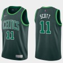 Charlie Scott Twill Basketball Jersey -Celtics #11 Scott Twill Jerseys, FREE SHIPPING