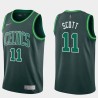 2020-21Earned Charlie Scott Twill Basketball Jersey -Celtics #11 Scott Twill Jerseys, FREE SHIPPING