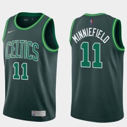 2020-21Earned Dirk Minniefield Twill Basketball Jersey -Celtics #11 Minniefield Twill Jerseys, FREE SHIPPING