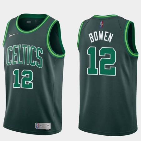 2020-21Earned Bruce Bowen Twill Basketball Jersey -Celtics #12 Bowen Twill Jerseys, FREE SHIPPING