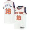 White Art Spoelstra Twill Basketball Jersey -Knicks #18 Spoelstra Twill Jerseys, FREE SHIPPING