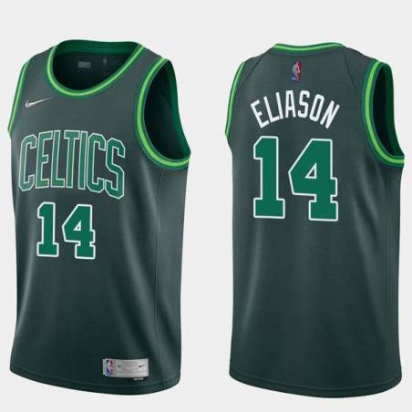 2020-21Earned Don Eliason Twill Basketball Jersey -Celtics #14 Eliason Twill Jerseys, FREE SHIPPING